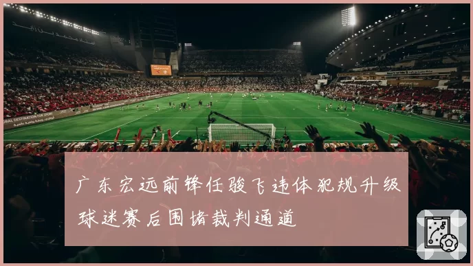 广东宏远前锋任骏飞违体犯规升级 球迷赛后围堵裁判通道